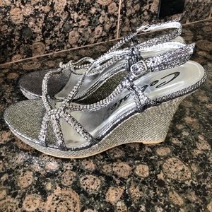 Cute Rhinestone Dress up Wedges by Celeste
